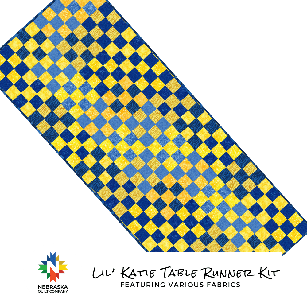 Lil' Katie Table Runner Kit Featuring Various Batiks - Nebraska Quilt Company - K2501545