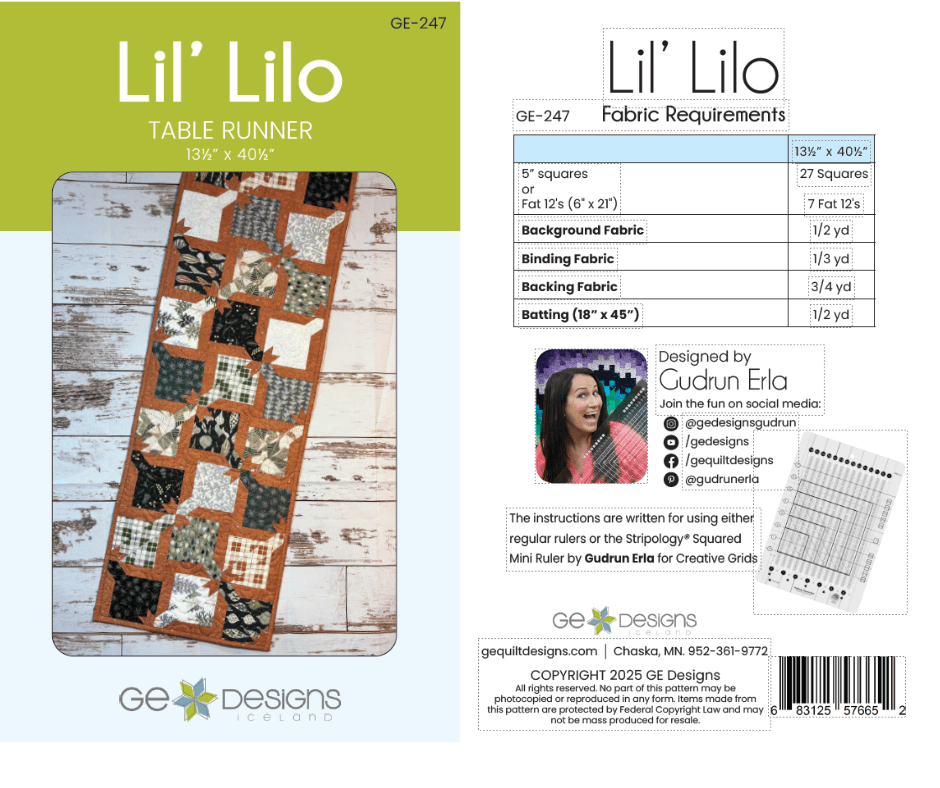 Lil' Lilo Pattern - Nebraska Quilt Company - PUB260111