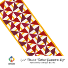 Lil' Trixie Table Runner Kit Featuring Various Batiks - Nebraska Quilt Company - K2501544