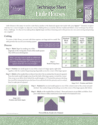 Little Houses Technique Sheet - Nebraska Quilt Company - PUB08079