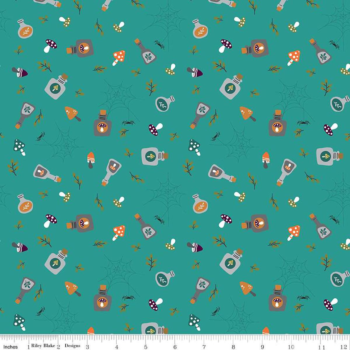 Little Witch Potions Light Teal - C14562 - LTTEAL - Riley Blake Designs - Nebraska Quilt Company - F07805