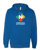 Logo Hooded Sweathshirt Royal Extra Large - Nebraska Quilt Company - Z03815