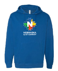 Logo Hooded Sweathshirt Royal Extra Large - Nebraska Quilt Company - Z03815
