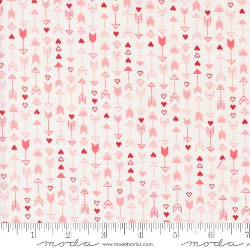 Love Blooms Arrow Stripes Lace Pink - 5222 11 - Moda Fabrics - Nebraska Quilt Company - F2400607