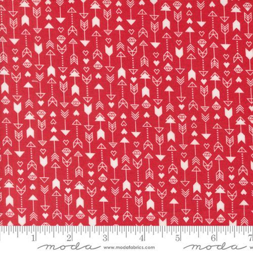 Love Blooms Arrow Stripes Rose Red - 5222 12 - Moda Fabrics - Nebraska Quilt Company - F2400608