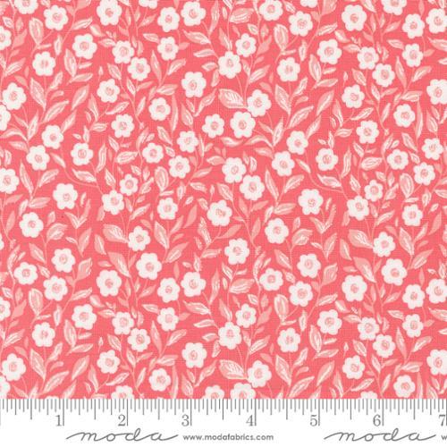 Love Blooms Cupid Small Flower Lipstick Dark Pink - 5221 13 - Moda Fabrics - Nebraska Quilt Company - F2400605