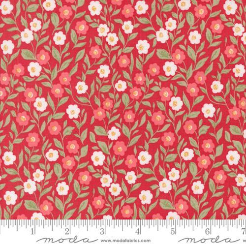 Love Blooms Cupid Small Flower Rose Red - 5221 12 - Moda Fabrics - Nebraska Quilt Company - F2400604