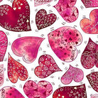 Love Struck Large Decorative Hearts White - 30778 - Z - QT Fabrics - Nebraska Quilt Company - F2400842