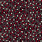 Love Struck Small Hearts Black - 30780 - J - QT Fabrics - Nebraska Quilt Company - F2400844