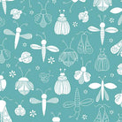 Lucky Bugs Bucket of Bugs Turquoise Blue - 16557 - 83 - Benartex - Nebraska Quilt Company - F2501684