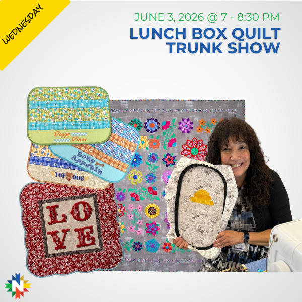 Lunch Box Quilt Trunk Show: June 3, 2026 - 7 PM to 8:30 PM - Nebraska Quilt Company - Lunch Box Quilt Trunk Show: June 3, 2026 - 7 PM to 8:30 PM
