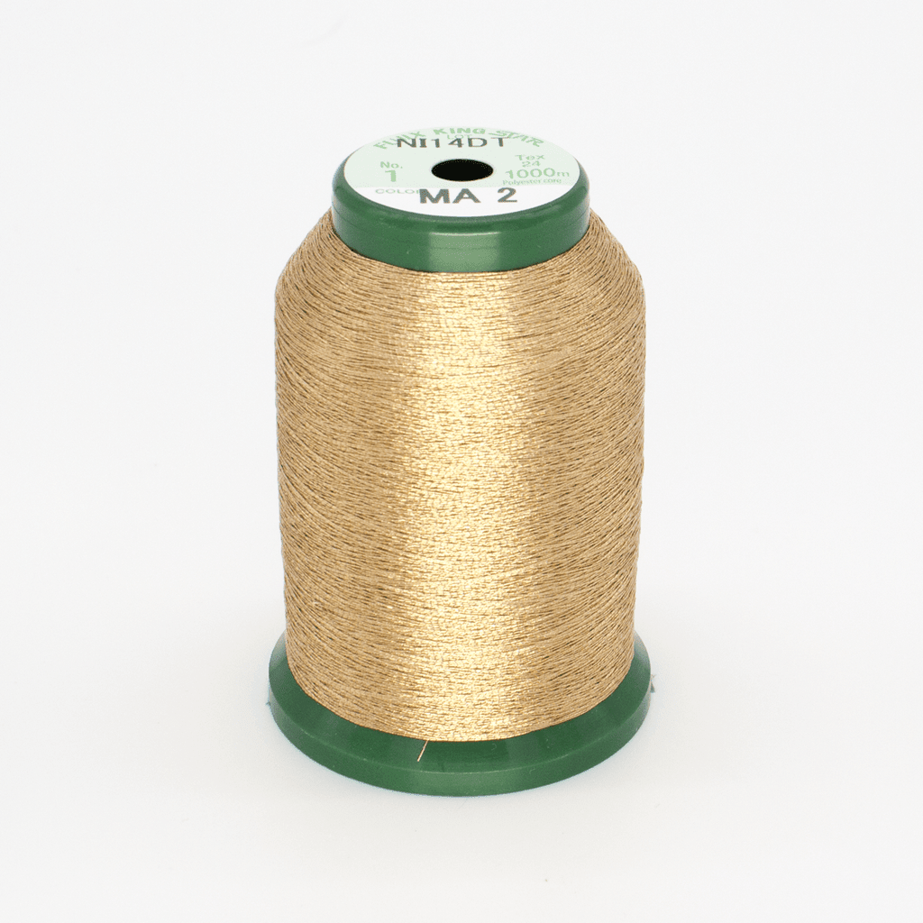 MA2 Copper Metallic 40wt Kingstar Thread 1000M - Nebraska Quilt Company - F261726