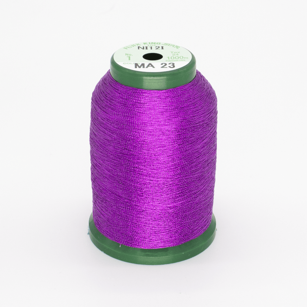MA23 Dark Purple Metallic 40wt Kingstar Thread 1000M - Nebraska Quilt Company - NT261736