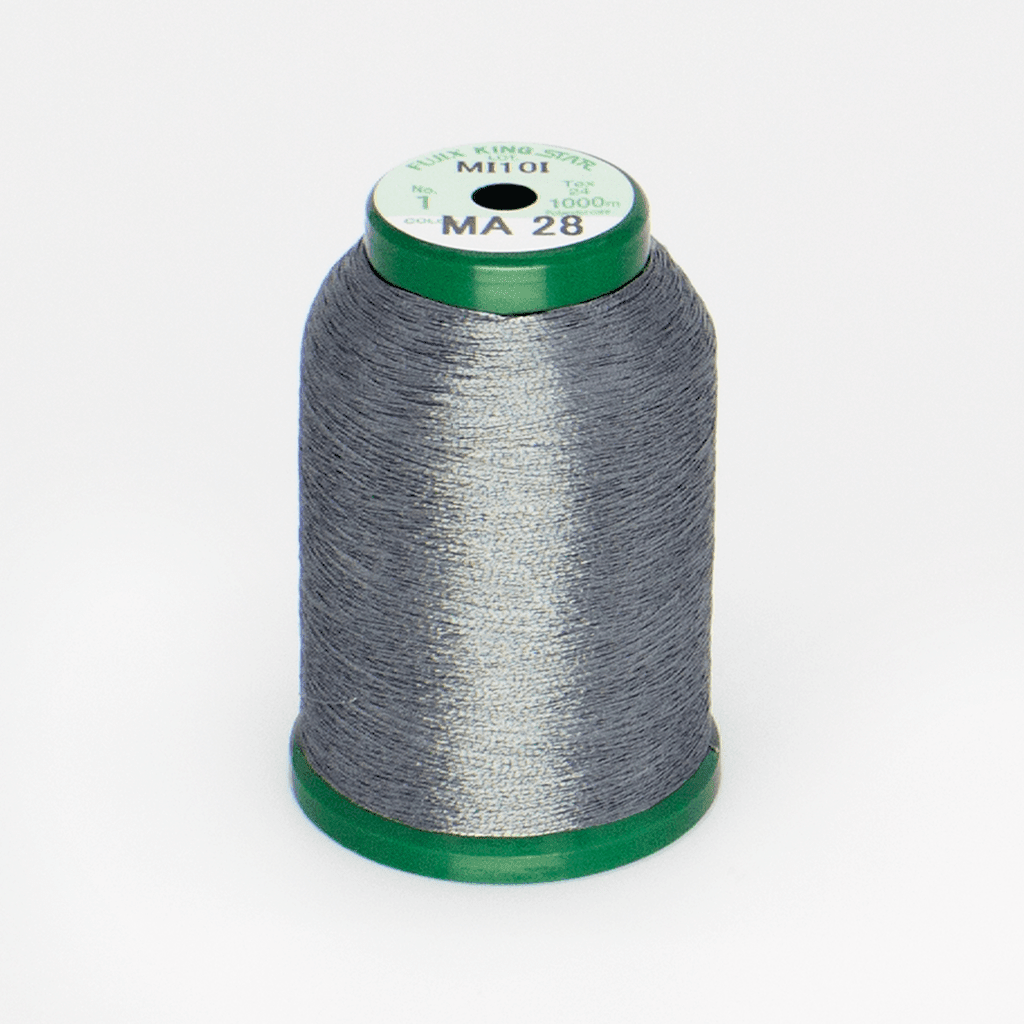 MA28 Pewter Metallic 40wt Kingstar Thread 1000M - Nebraska Quilt Company - F261744