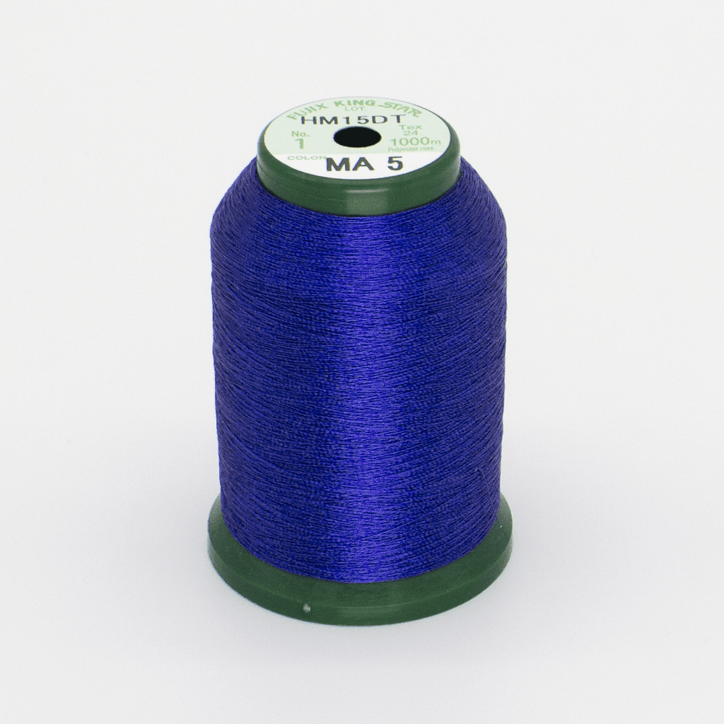 MA5 Dark Blue Metallic 40wt Kingstar Thread 1000M - Nebraska Quilt Company - NT261729