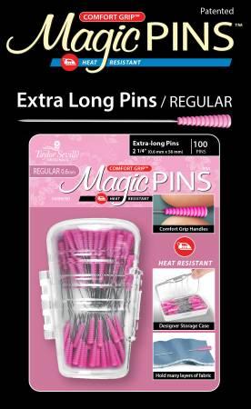 Magic Pins Extra Long Regular 100 Count - Nebraska Quilt Company - NOT00082