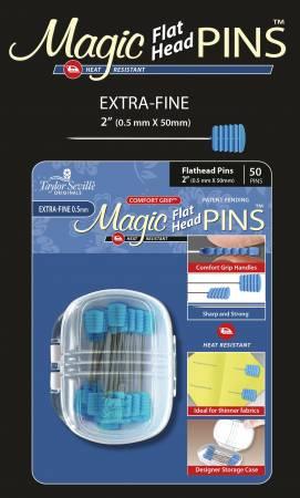 Magic Pins Flat Head Extra Fine 50 Count - Nebraska Quilt Company - N01482