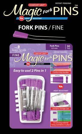 Magic Pins Fork Head Fine 30 Count - Nebraska Quilt Company - N05779