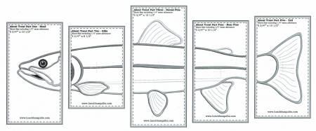 Mark - A - Block About Trout Machine Embroidery Template - Nebraska Quilt Company - N19384