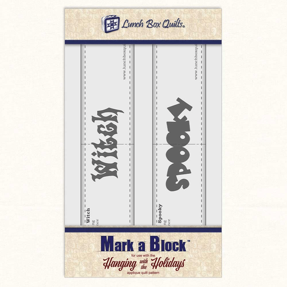 Mark - A - Block Hanging With The Holidays Machine Embroidery Template - Nebraska Quilt Company - N261194