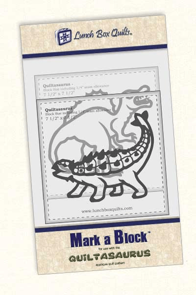 Mark - A - Block Quiltasaurus Machine Embroidery Template - Nebraska Quilt Company - N261202