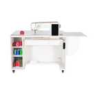 Melbourne Sewing Cabinet Ash White - Dual Rail Electric - Nebraska Quilt Company - SK4721EL