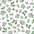 Merry Mix Evergreen Metallic White Multi - MASM11110 - WZ - Maywood Studios - Nebraska Quilt Company - F261083