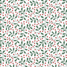 Merry Mix Holly and Berries White and Cream - MAS11113 - WZ - Maywood Studios - Nebraska Quilt Company - F261079