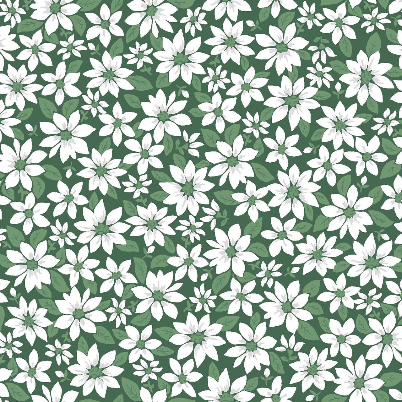 Merry Mix Poinsettia Green - MAS11114 - G - Maywood Studios - Nebraska Quilt Company - F261080