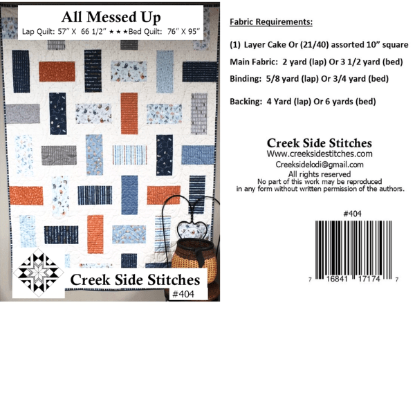 Messed Up Charm Table Runner Pattern - Nebraska Quilt Company - PUB260346