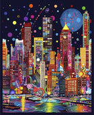 Metro Mirage Black Multi Panel 36" x 40" - Nebraska Quilt Company - PAN251776