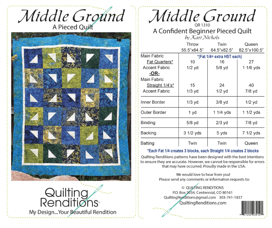 Middle Ground Quilt Pattern - Nebraska Quilt Company - PUB260650