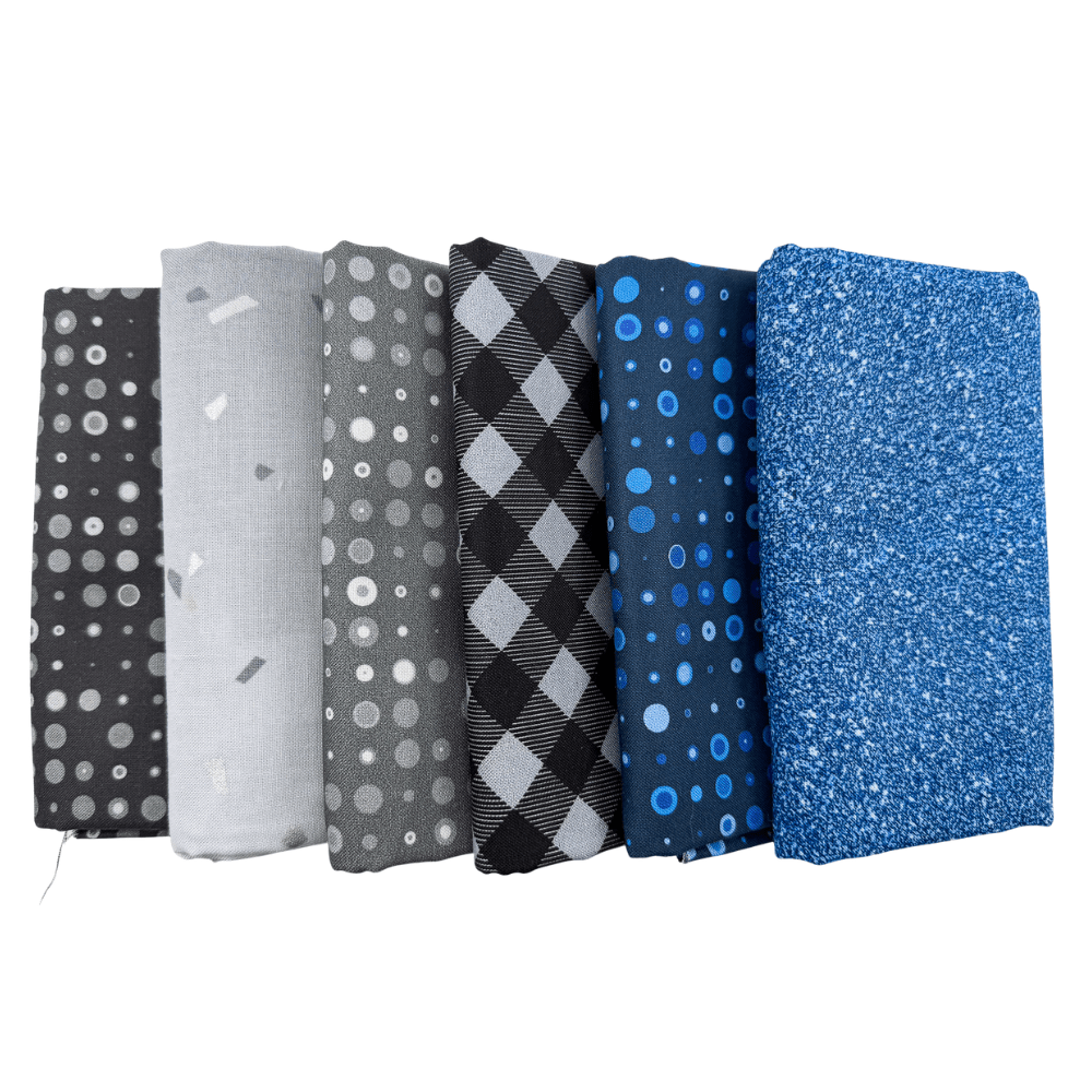 Midnight Spark Half Yard Half Yard Bundle Multi 6 Pieces - Nebraska Quilt Company - PC260754