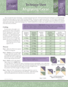 Migrating Geese Technique Sheet - Nebraska Quilt Company - PUB09572