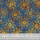 Morocco Mums Blue - 2595Q - X - Anthology Fabrics - Nebraska Quilt Company - F07997