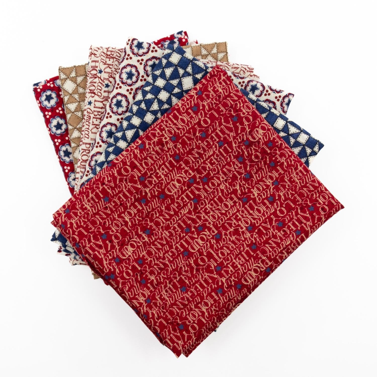 My Country Fat Quarter Bundle Multi 6 Pieces - Nebraska Quilt Company - PC2400314