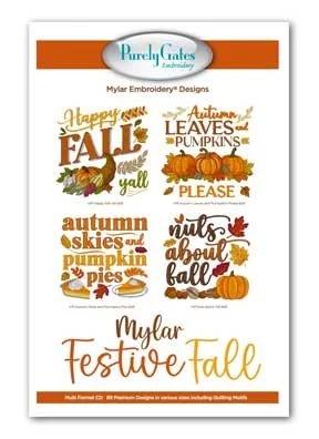 Mylar Embroidery Designs Festive Fall - CD - Nebraska Quilt Company - PUB2502205