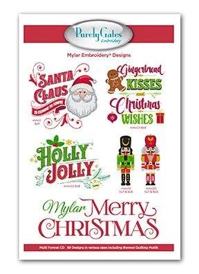 Mylar Embroidery Designs Merry Christmas - CD - Nebraska Quilt Company - PUB2502201