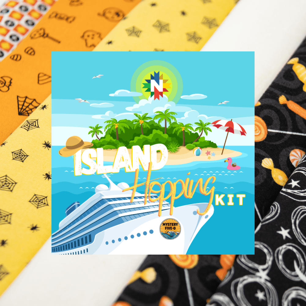 Mystery Five - 0 2 - Island Hopping featuring Trick or Treat Halloween - Nebraska Quilt Company - Mystery Five - 0 2 - Island Hopping featuring Trick or Treat Halloween