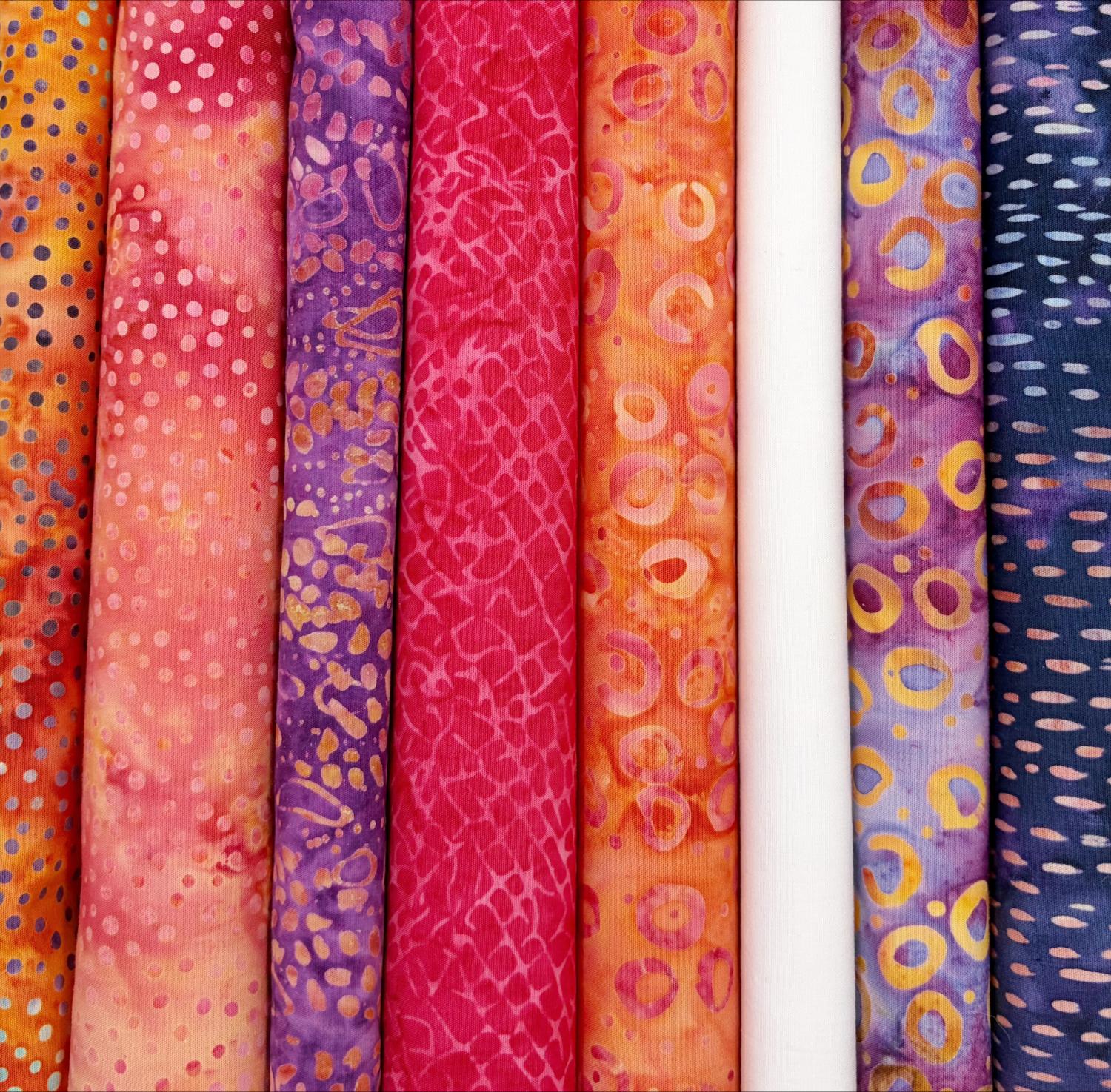 Mystery Five - 0 Luau Quilt Kit featuring Various Batiks - Nebraska Quilt Company - Mystery Five - 0 Luau Quilt Kit featuring Various Batiks