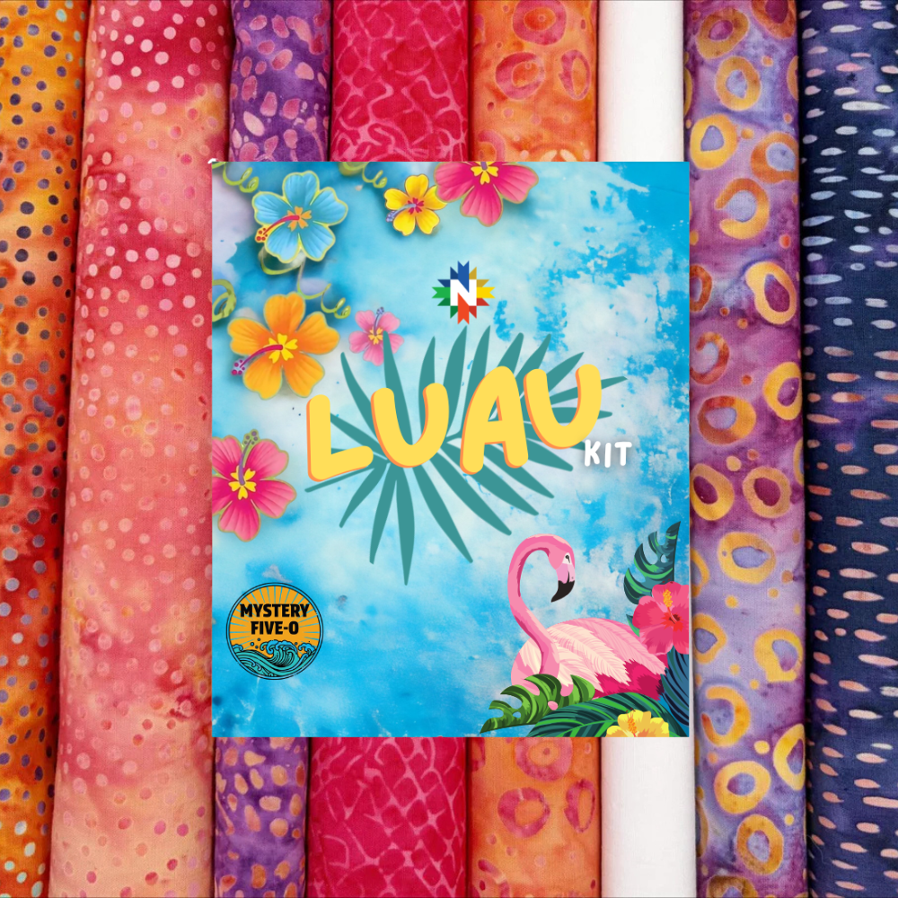 Mystery Five - 0 Luau Quilt Kit featuring Various Batiks - Nebraska Quilt Company - K260162