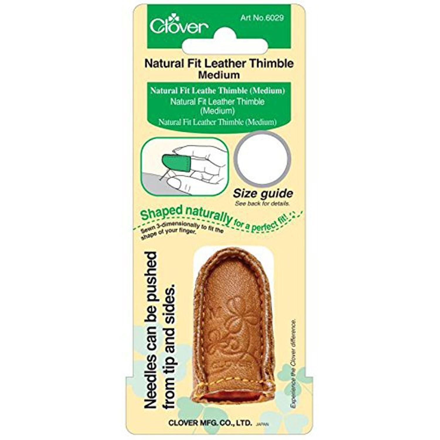Natural Fit Leather Thimble Medium - Nebraska Quilt Company - N00023