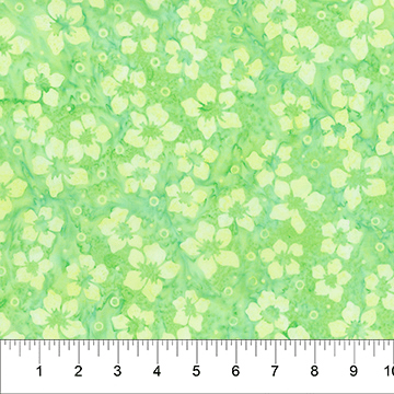 Nature's Beauty Pressed Flowers - Citrus Green - 83244 - 72 - Banyan Batiks - Nebraska Quilt Company - F08825