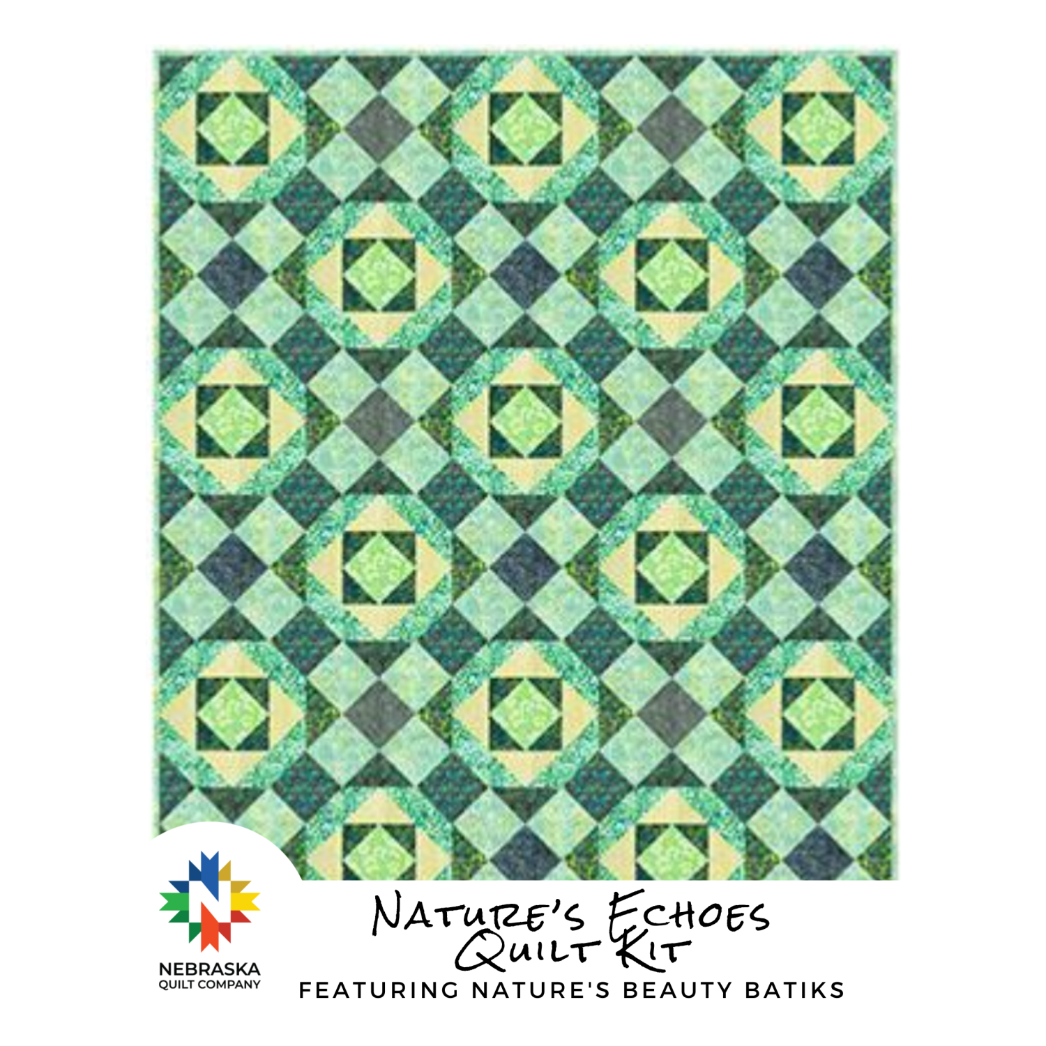 Nature's Echo Quilt Kit Featuring Nature's Beauty Batiks - Nebraska Quilt Company - K2402556
