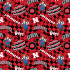 NCAA - Nebraska Check Allover - NE1370 - Sykel Enterprises - Nebraska Quilt Company - F2502414