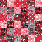 NCAA - Nebraska Collegiate Cheater Quilt Allover - NE1363 - Sykel Enterprises - Nebraska Quilt Company - PAN2502421