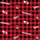 NCAA Nebraska Cornhuskers Buffalo Plaid Cotton - Nebraska Quilt Company - F09351