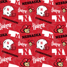 NCAA Nebraska Cornhuskers Tone on Tone Cotton - NE1178 - Sykel Enterprises - Nebraska Quilt Company - F09350