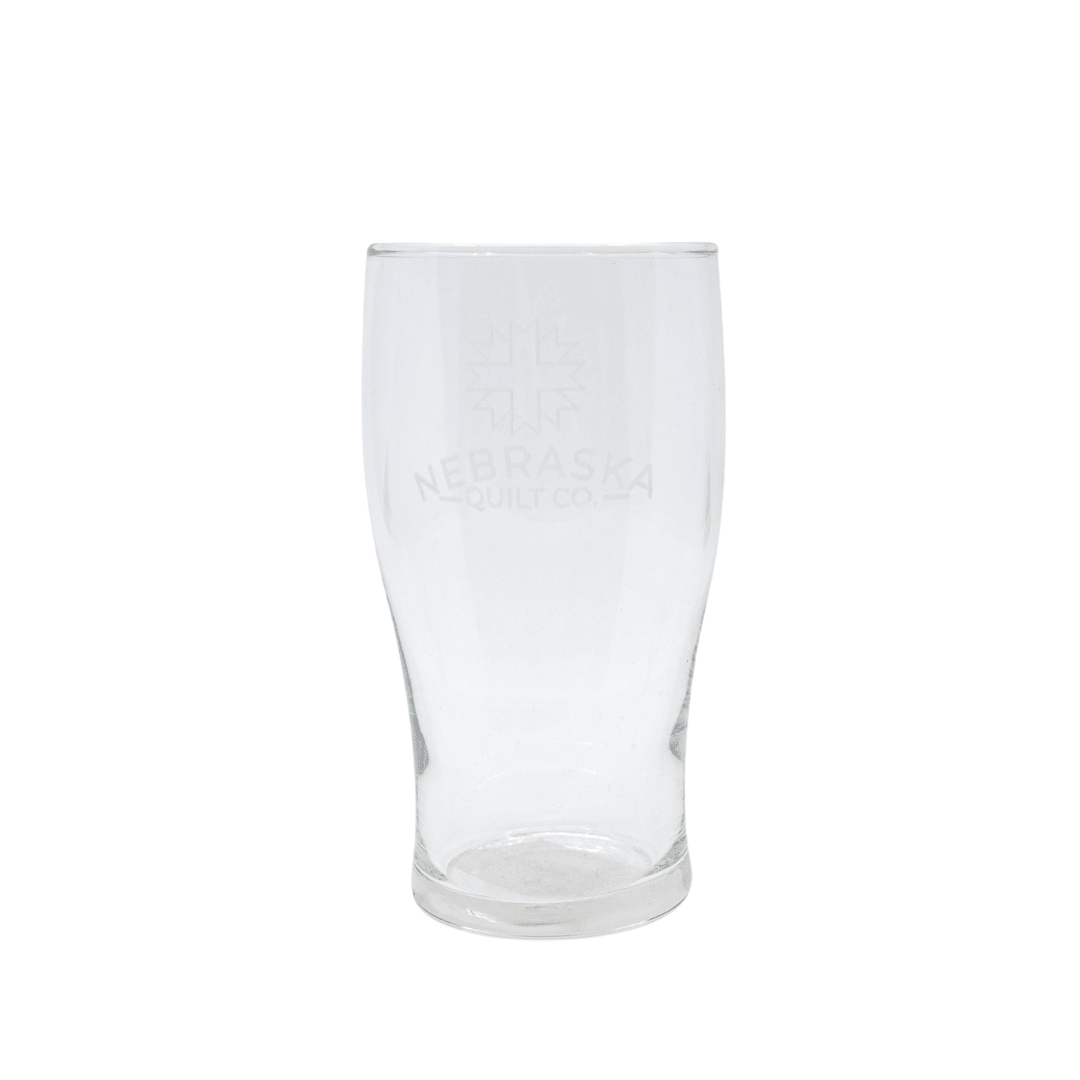 Nebraska Quilt Company Engraved Pub Glass 20 oz - Nebraska Quilt Company - ZPUB20