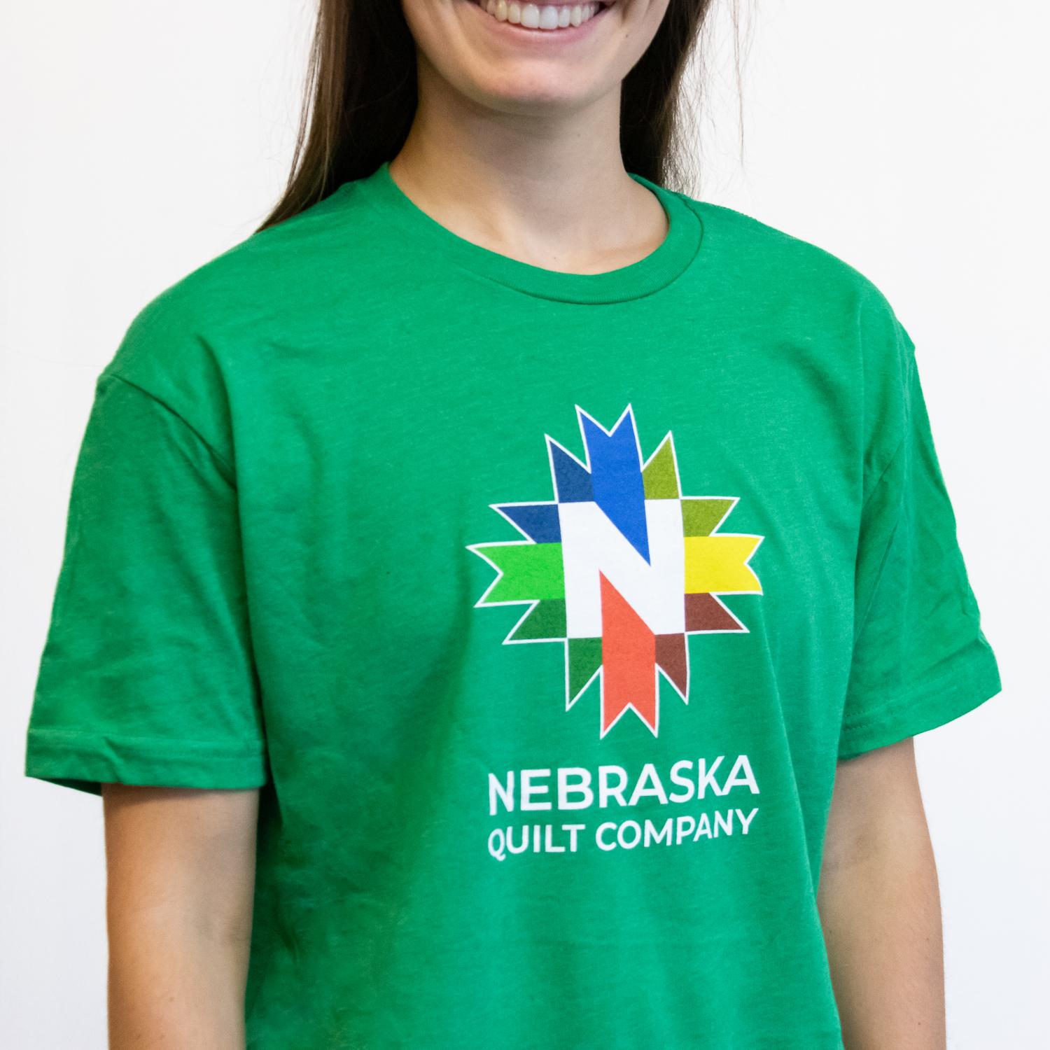 NeQCo Vintage T-Shirt Green Medium - Nebraska Quilt Company - Z2401815